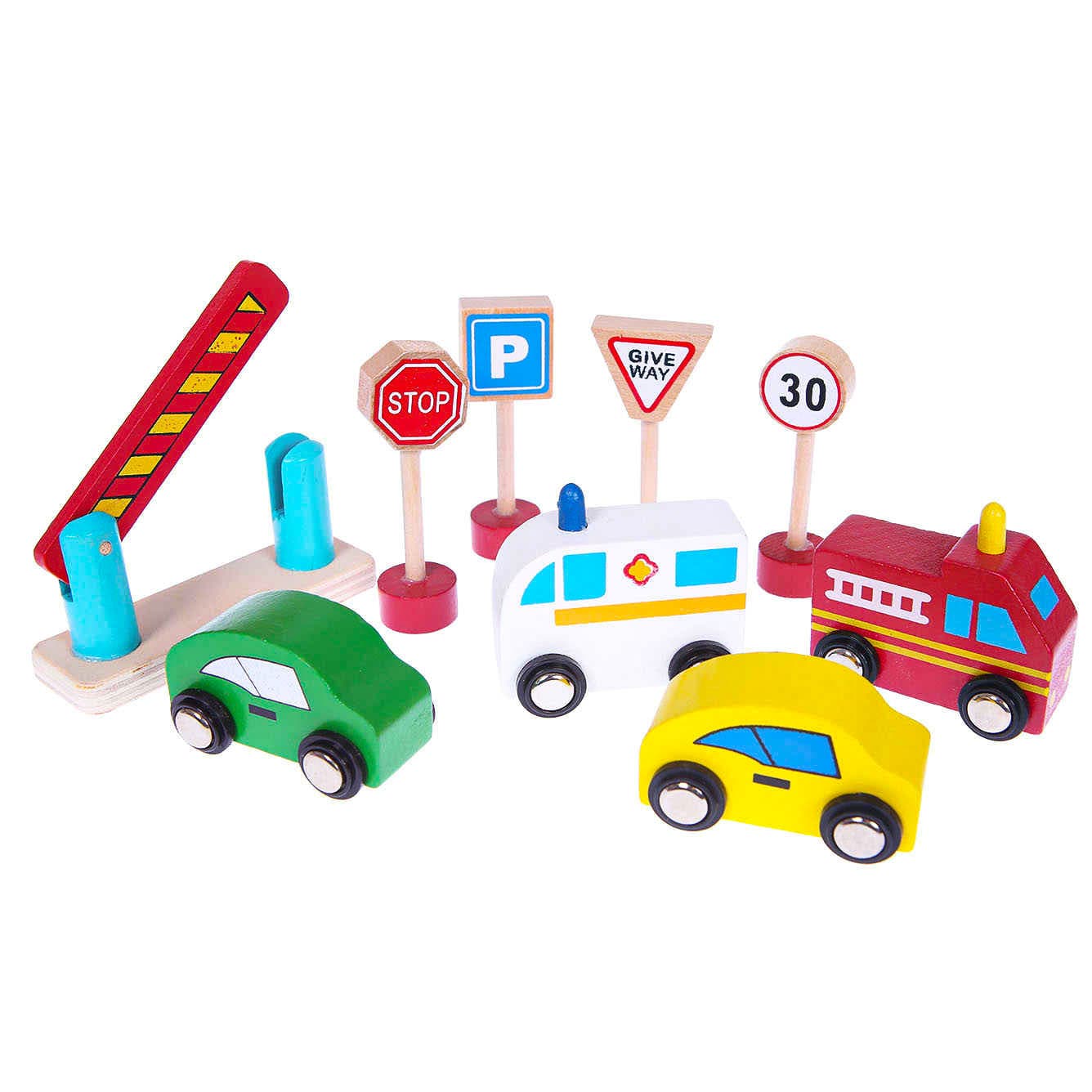 Drewniany garaż tor z windą + autka parking samochodowy