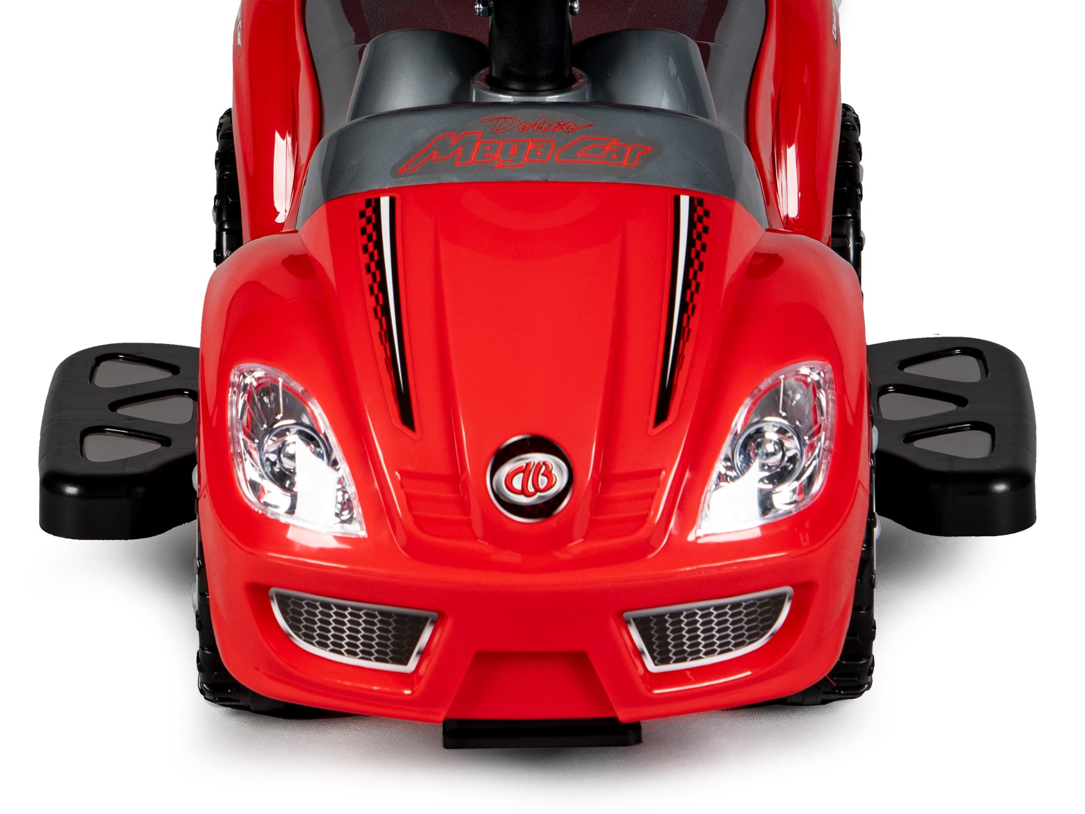 Autko jeździk pchacz 3w1 DELUXE z rączką panelem muzycznym - czerwone