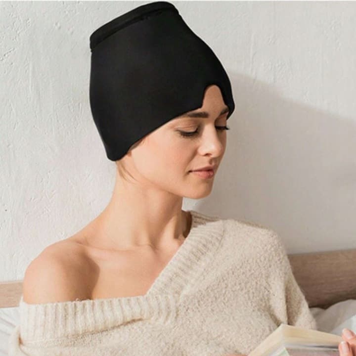 H12_tds0401_Czapka na migrenę ból głowy gorączkę