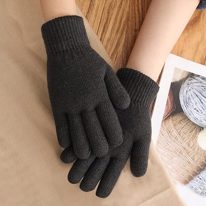 A12_ środek 0582_Rękawiczki Czarne pełne