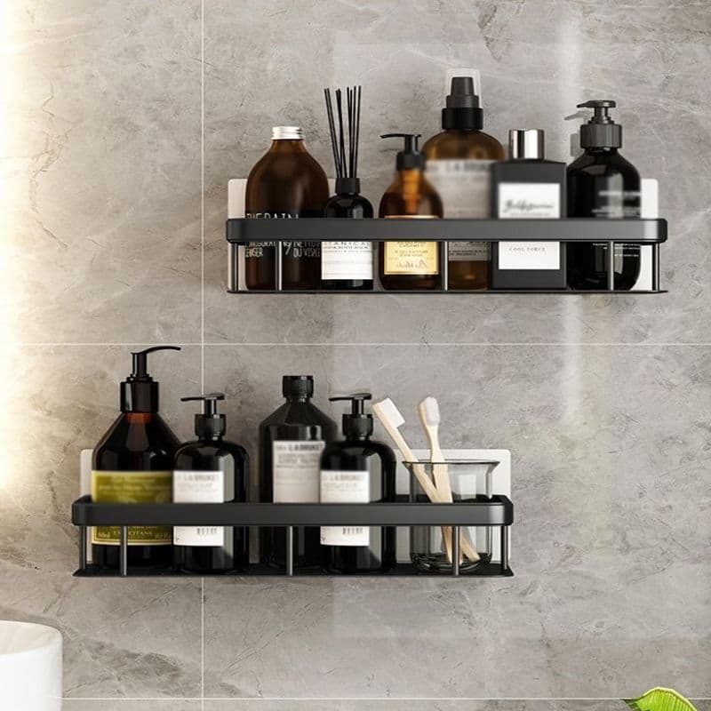 tds0709_Półka łazienkowa czarna 2x