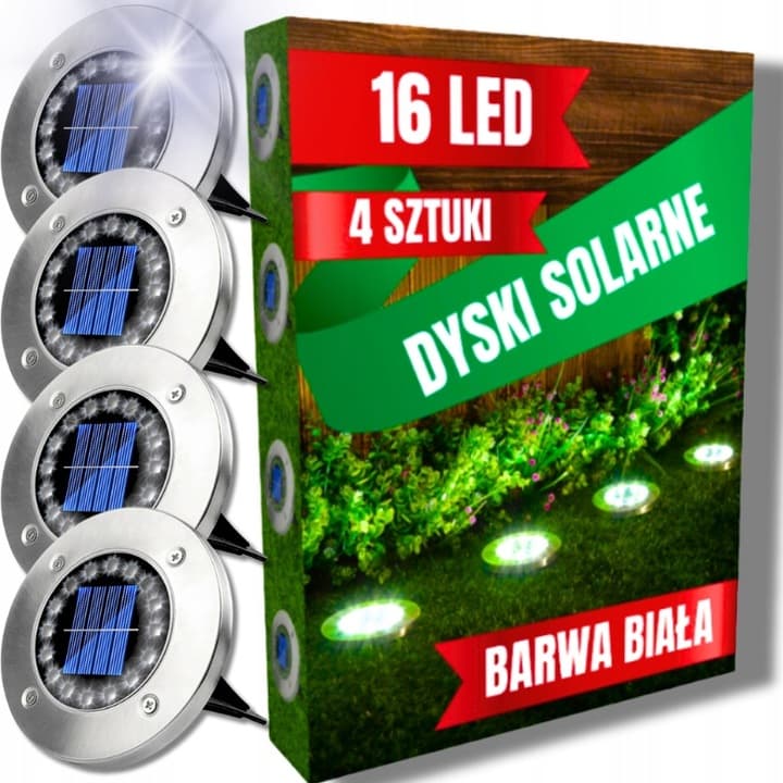C1_tds0572_4x Solarna lampa gruntowa 16 LED