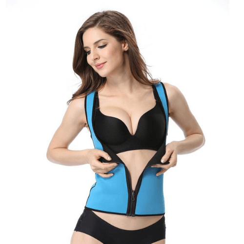 B2_T68 Koszulka Neoprenowa niebieska damska