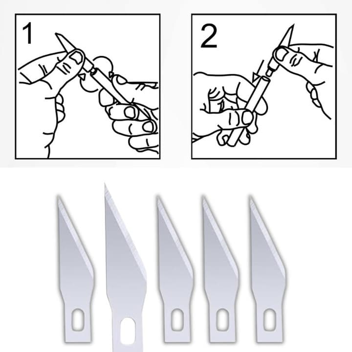 A15_tds0599_Skalpel nóż + 5 ostrzy