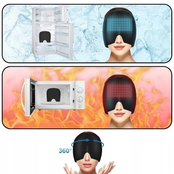 H12_tds0401_Czapka na migrenę ból głowy gorączkę