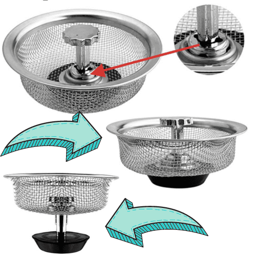 A7_T58 Korek do zlewu duży, sitko