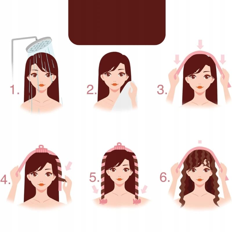 B10_tds0279_Wałek do kręcenia włosów - RÓŻ