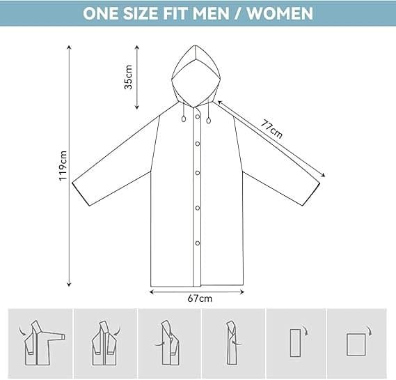 C6_tds0446_Płaszcz przeciwdeszczowy czarny