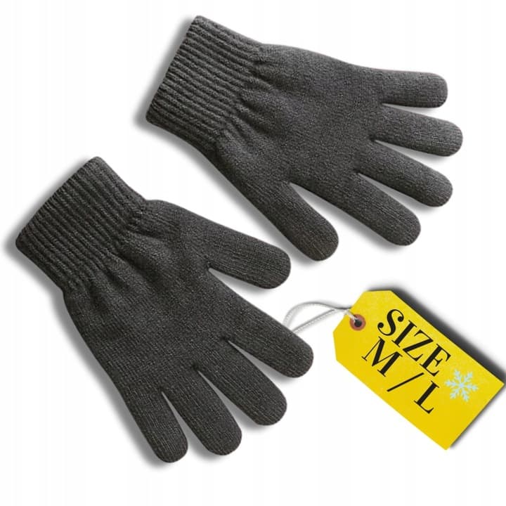 A12_ środek 0582_Rękawiczki Czarne pełne