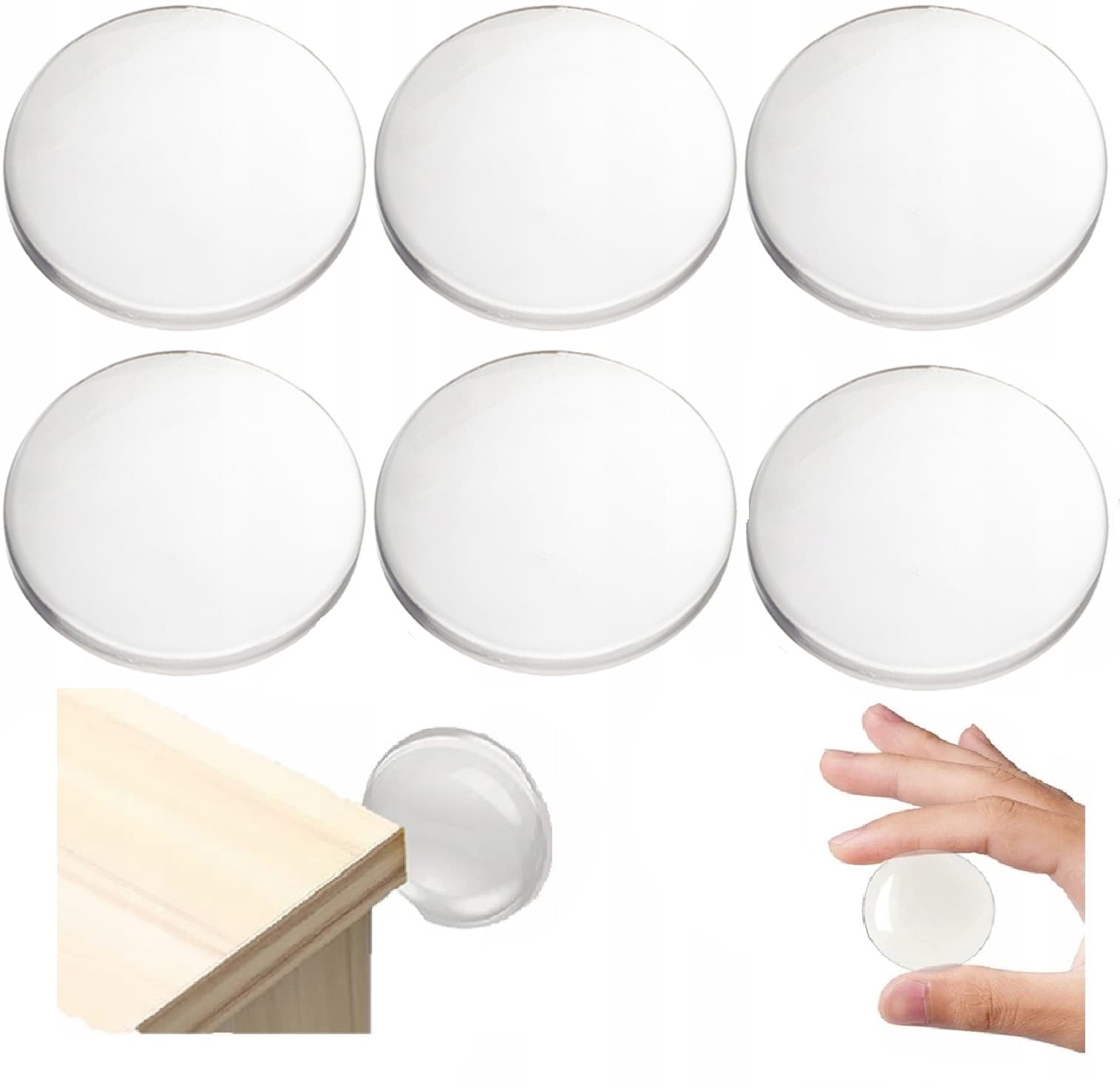 A0_tds0198_Odbojnik przeźroczysty 6szt.