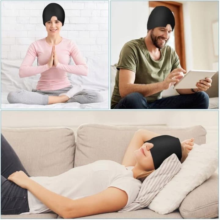 H12_tds0401_Czapka na migrenę ból głowy gorączkę