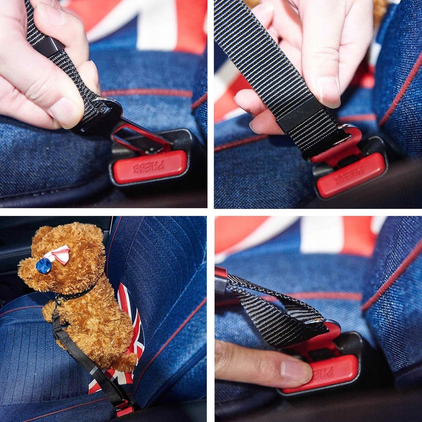 a4__W76a Smycz do auta czarna 65 cm