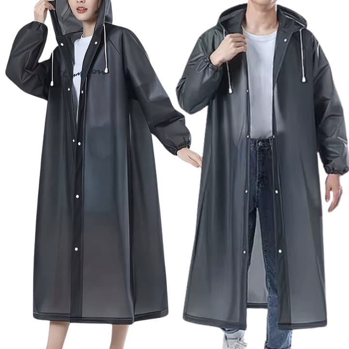 C6_tds0446_Płaszcz przeciwdeszczowy czarny