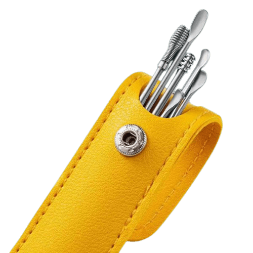 a8_Y77 Zestaw do czyszczenia uszu żólty