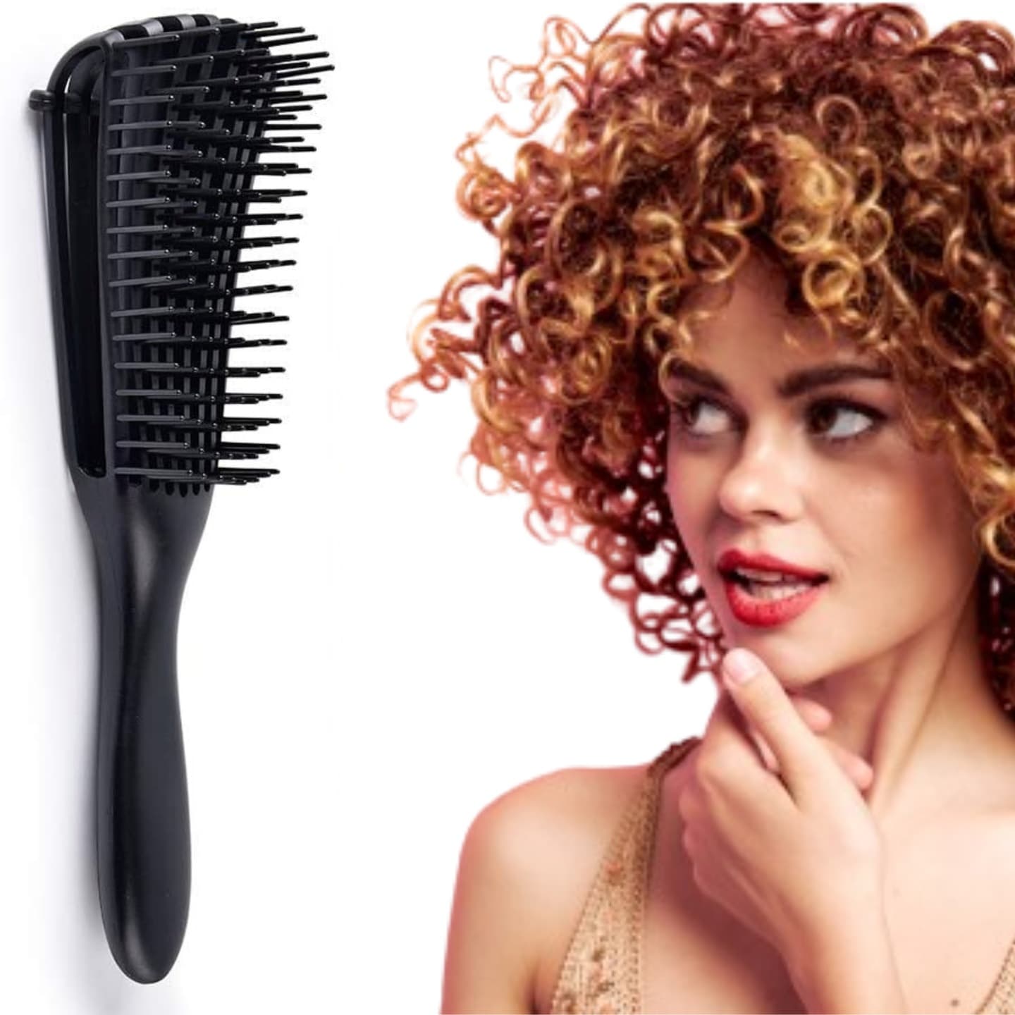 B2_tds0337_Szczotka do włosów kręconych czarna