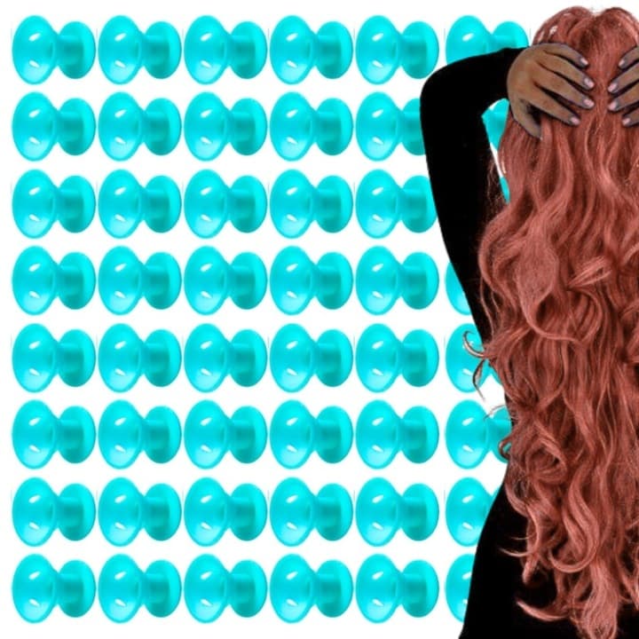 A5_tds0292_A5_tds0292_Wałki silikonowe do włosów 50 szt. (dwie paczki)