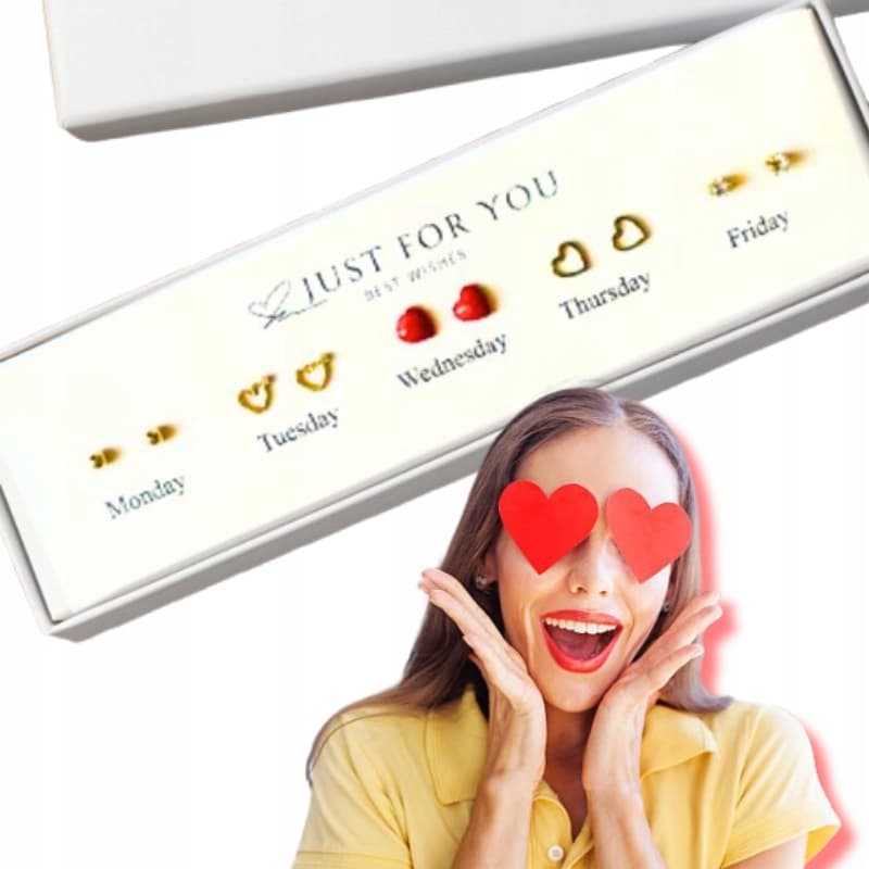 c4_tds0473_Zestaw kolczyków na prezent LOVE