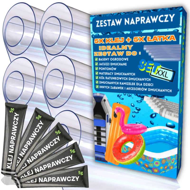 tds0646z_ Zestaw naprawczy do materaców basenów 5x