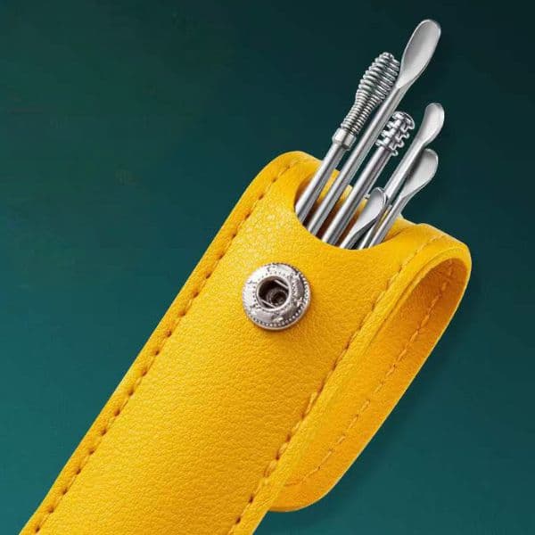 a8_Y77 Zestaw do czyszczenia uszu żólty