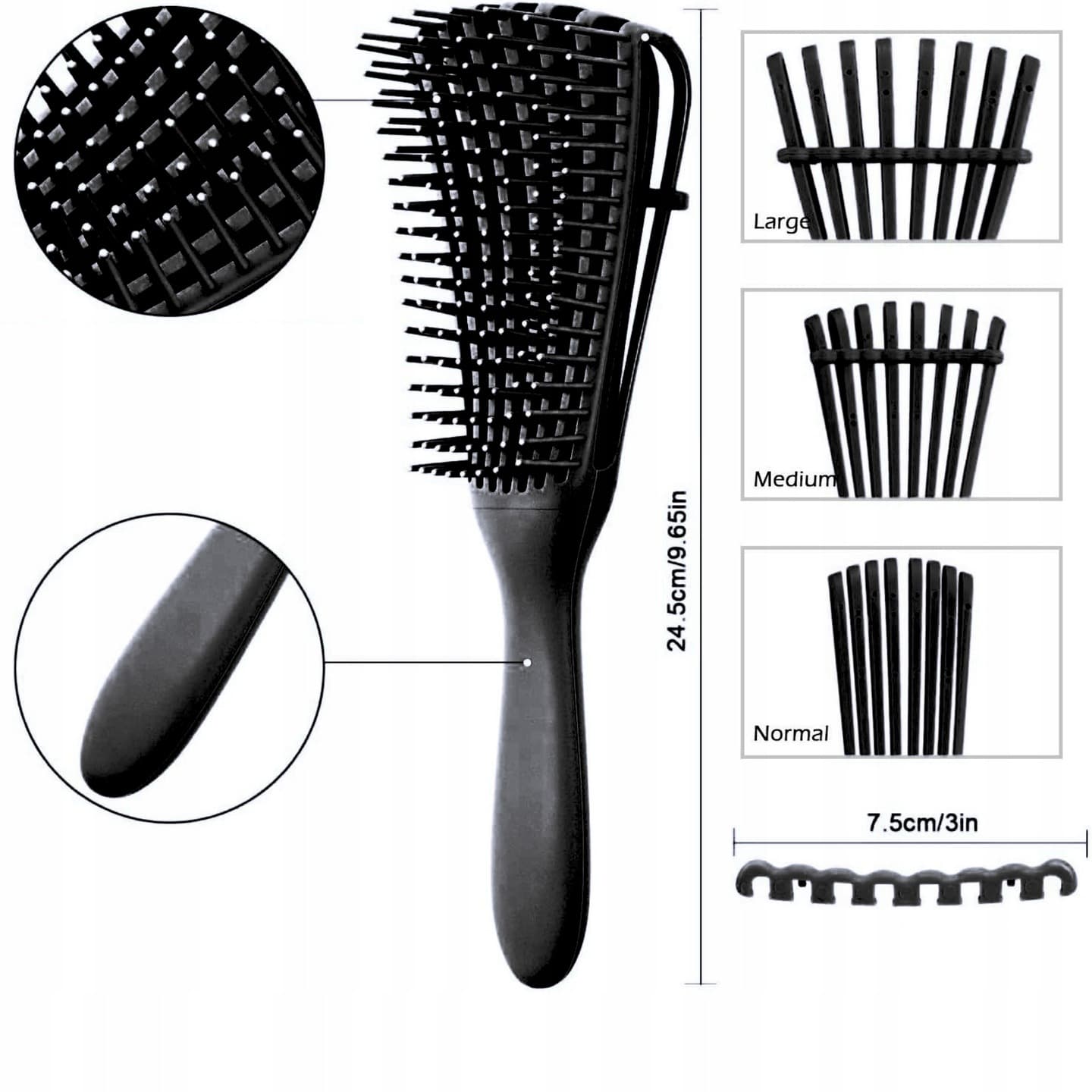 B2_tds0337_Szczotka do włosów kręconych czarna