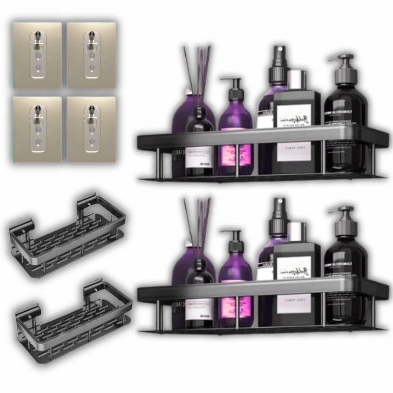 tds0709_Półka łazienkowa czarna 2x