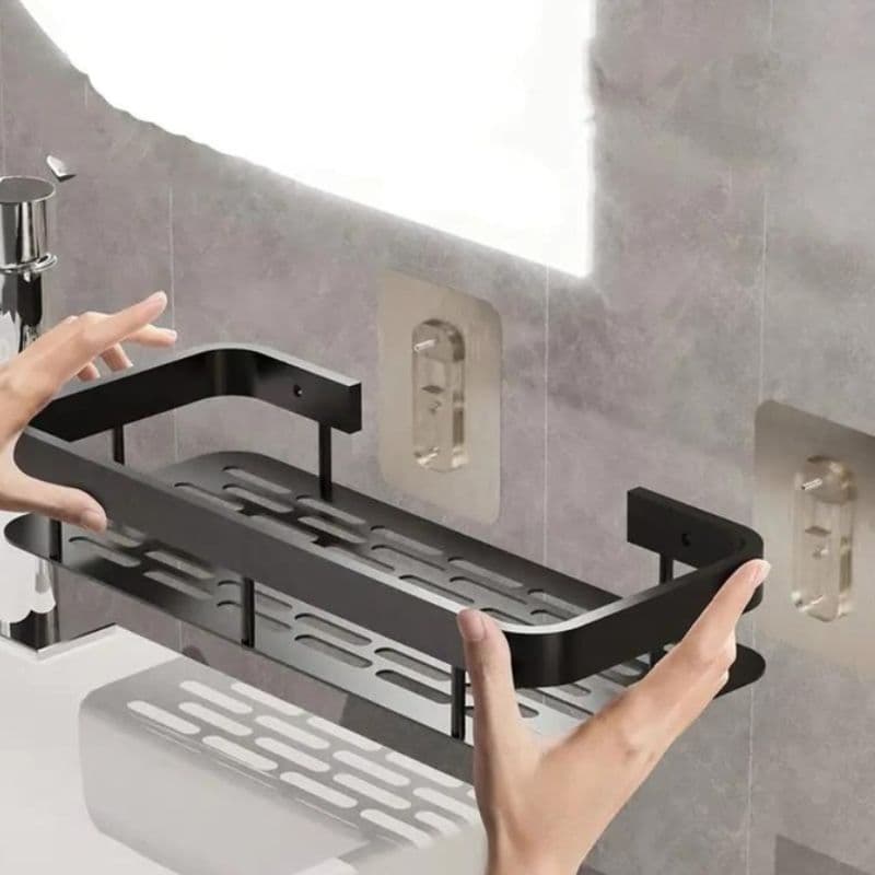 tds0709_Półka łazienkowa czarna 2x