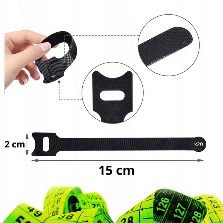 b7_tds0461C_Opaski rzep na kable 100szt.